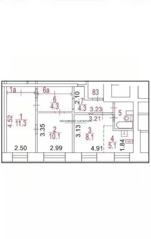 3-к кв. Москва ул. Симоновский Вал, 9 (51.0 м) - Фото 2