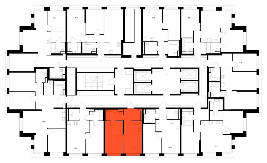 1-к кв. Москва ул. Маршала Прошлякова, 12к2с1 (37.7 м) - Фото 2