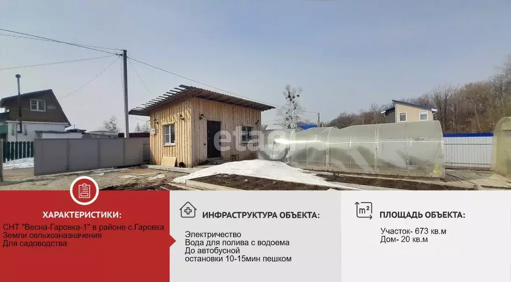 Дом в Хабаровский край, Хабаровский район, Весна-Гаровка-1 СНТ 193 (20 ... - Фото 1