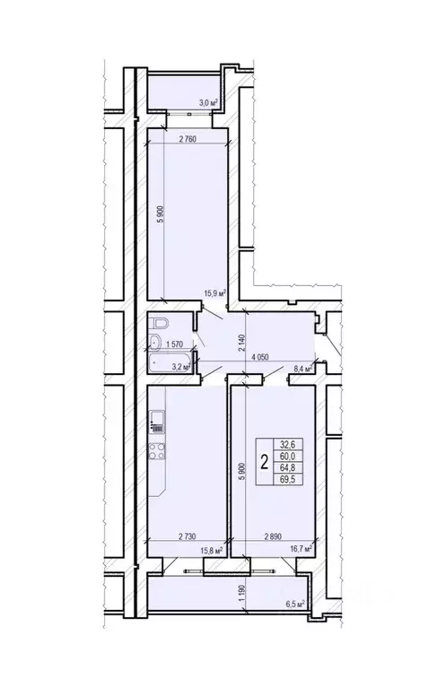 2-к кв. Саратовская область, Энгельс Новобазарная ул., 4 (69.5 м) - Фото 0