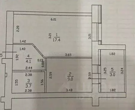 1-к кв. Татарстан, Казань Даурская ул., 48А (37.0 м) - Фото 2