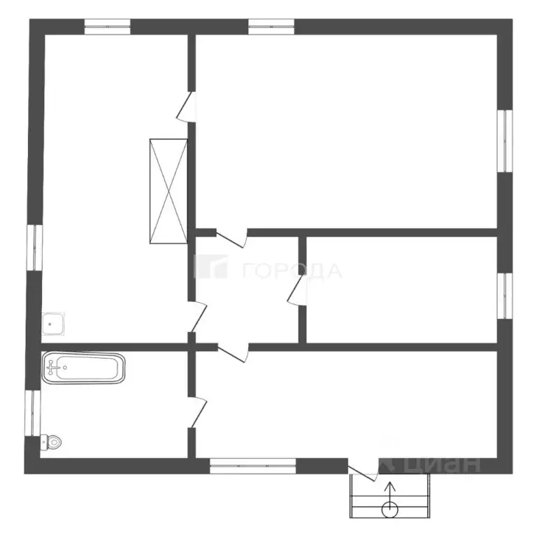Дом в Кемеровская область, Новокузнецк Линейная ул., 11 (47 м) - Фото 2