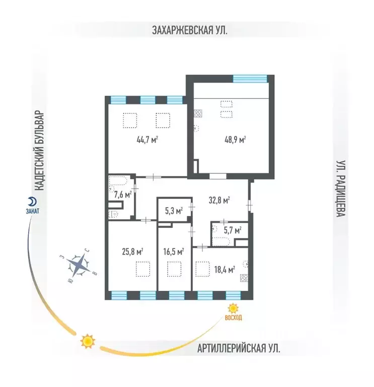 4-к кв. Санкт-Петербург, Санкт-Петербург, Пушкин Захаржевская ул., 14 ... - Фото 2