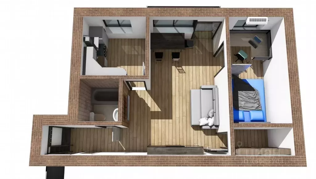 2-к кв. Белгородская область, Белгород ул. Мичурина, 58 (44.6 м) - Фото 2
