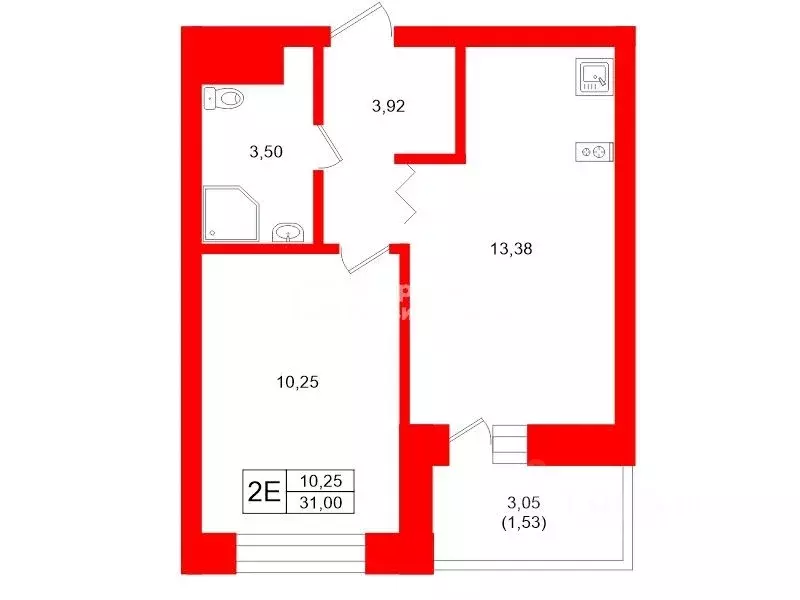 1-к кв. Ленинградская область, Ломоносовский район, Аннинское ... - Фото 2