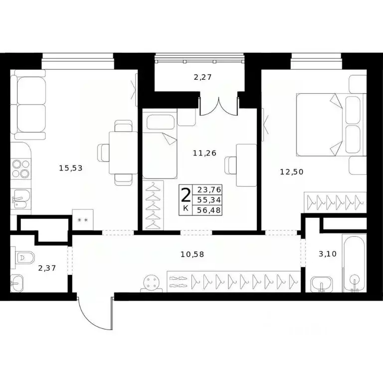 2-к кв. Нижегородская область, Нижний Новгород Ленгородок мкр, Мед ... - Фото 1