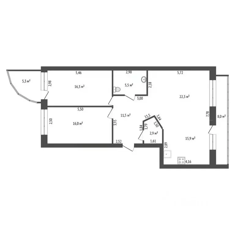 3-к кв. Башкортостан, Уфа ул. Авроры, 5/10 (103.7 м) - Фото 2