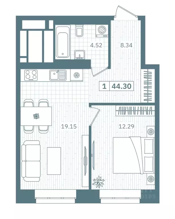 1-к кв. Ханты-Мансийский АО, Нефтеюганск 9А мкр, Прибрежный Парк жилой ... - Фото 1