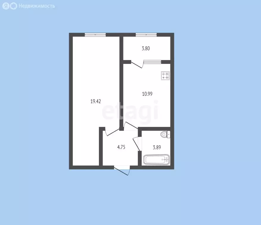 2-комнатная квартира: Черкесск, Кавказская улица, 56 (84 м) - Фото 1