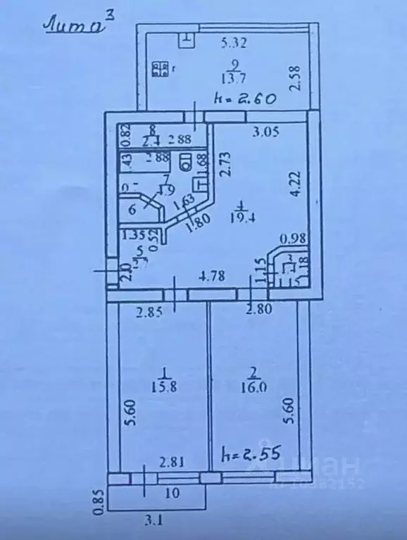 3-к кв. Краснодарский край, Новороссийск ул. Глухова, 14 (81.6 м) - Фото 2