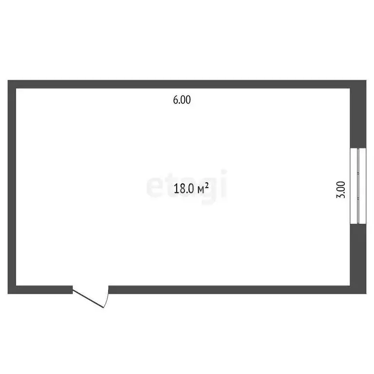 1к в -комнатной квартире (18 м) - Фото 1