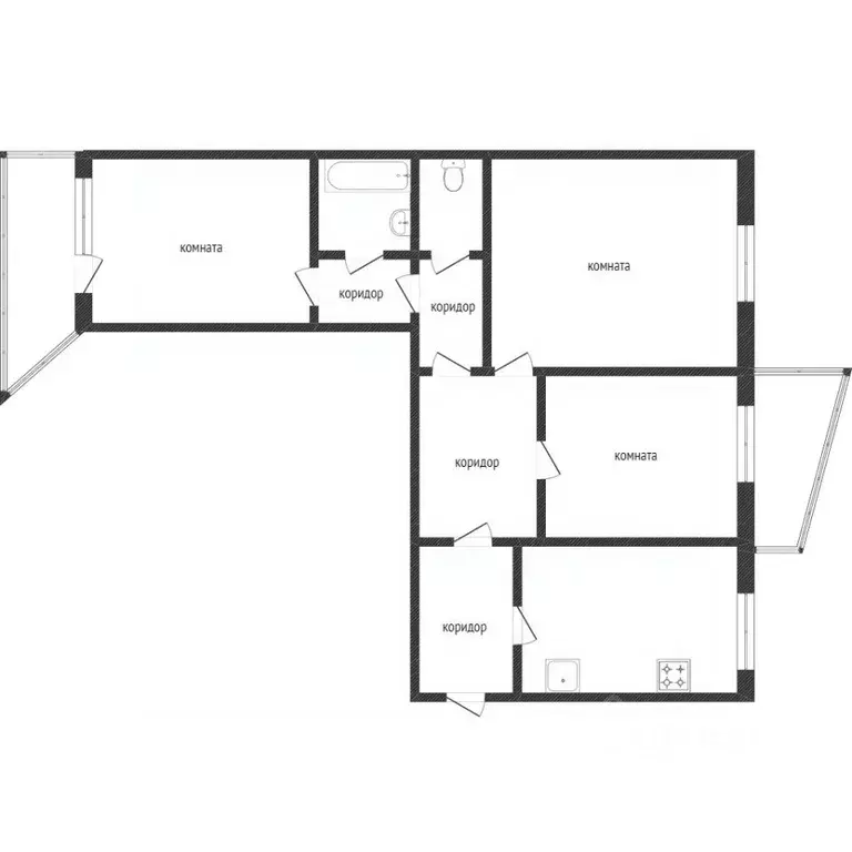 3-к кв. Ханты-Мансийский АО, Сургут просп. Мира, 15 (71.9 м) - Фото 1