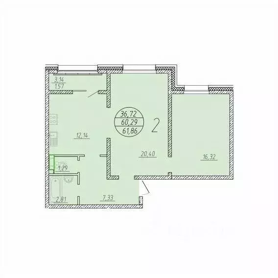 2-к кв. Сахалинская область, Анивский городской округ, с. Новотроицкое ... - Фото 0