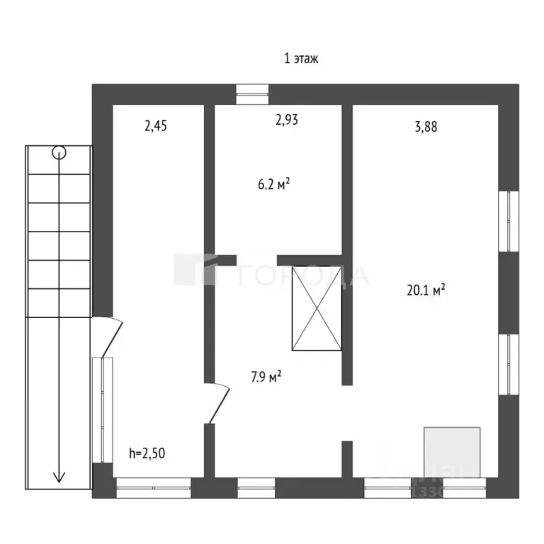 Дом в Кемеровская область, Новокузнецк Литейная ул., 9 (45 м) - Фото 2