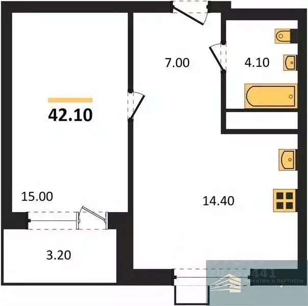1-к кв. Воронежская область, Воронеж бул. Содружества, 6 (42.1 м) - Фото 1