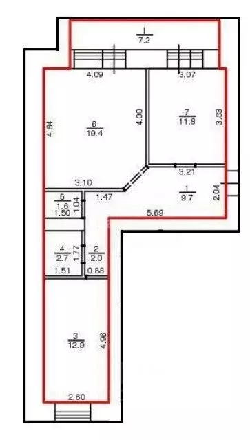 2-к кв. Томская область, Томск тракт Иркутский, 183/1 (60.1 м) - Фото 1