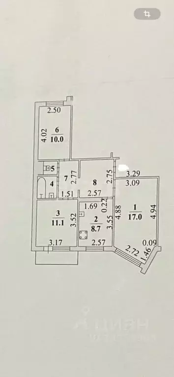 3-к кв. Липецкая область, Липецк Липовская ул., 1 (61.9 м) - Фото 2