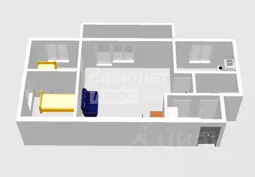 3-к кв. Брянская область, Брянск ул. Дуки, 4 (42.7 м) - Фото 2