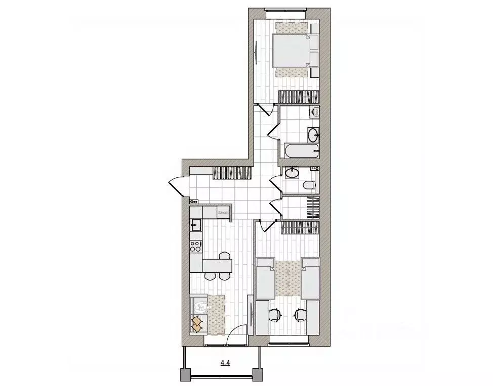 3-к кв. Кировская область, Киров городской округ, пос. Чистые Пруды ... - Фото 1
