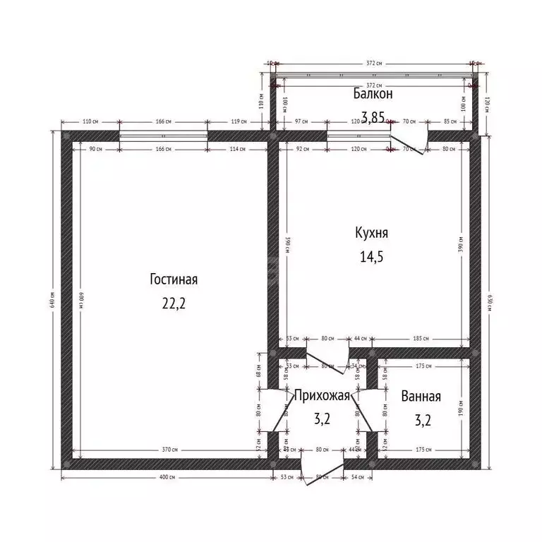 1-комнатная квартира: Махачкала, Юго-Восточная улица, 72к2 (47 м) - Фото 1