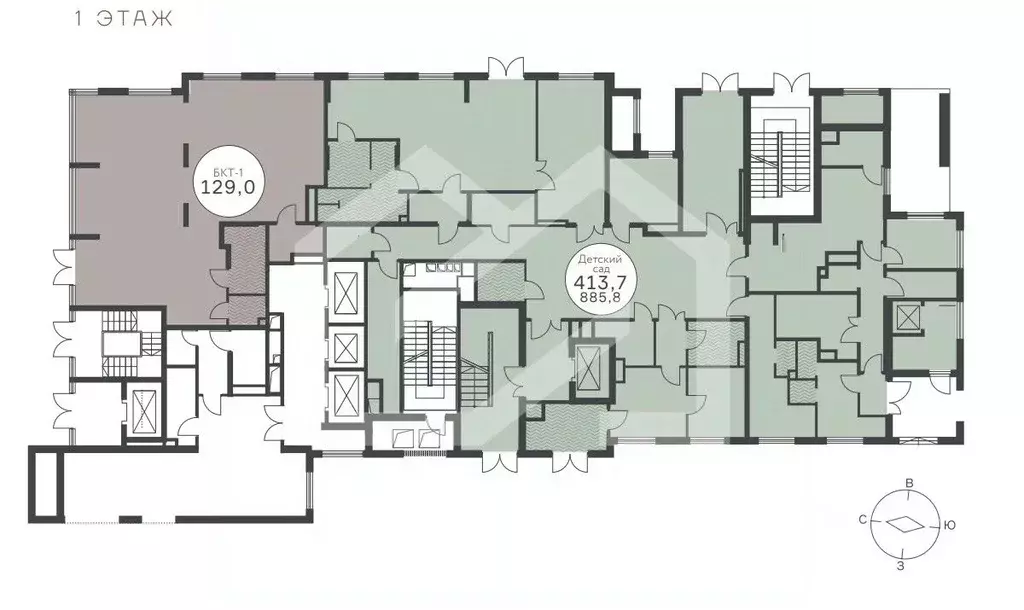 Помещение свободного назначения в Москва Крылатская ул., 33К1 (886 м) - Фото 1