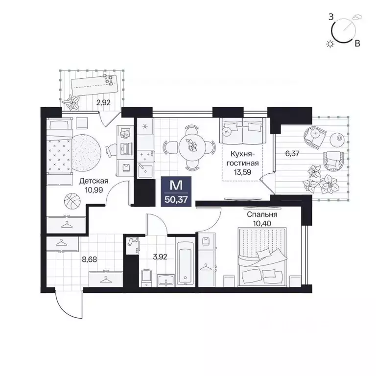2-к кв. Волгоградская область, Волгоград просп. Имени В.И. Ленина, 59Г ... - Фото 1