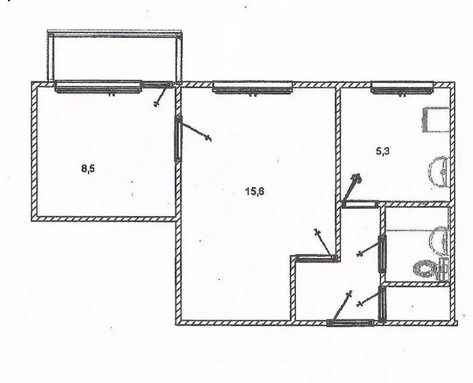 2-к кв. Свердловская область, Екатеринбург ул. Викулова, 39 (37.0 м) - Фото 0