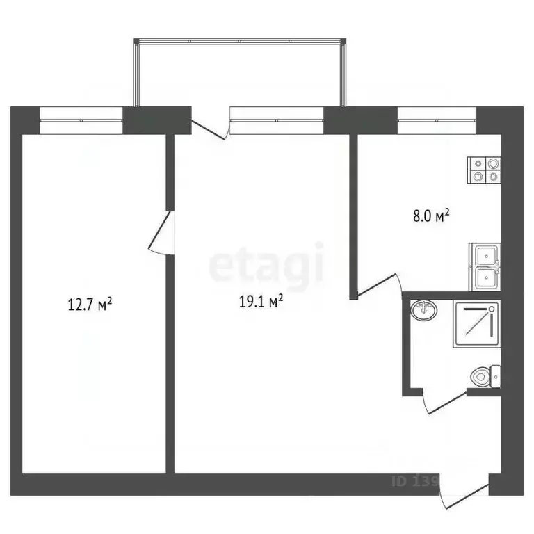 2-к кв. Тюменская область, Тюмень Минская ул., 96 (44.5 м) - Фото 1