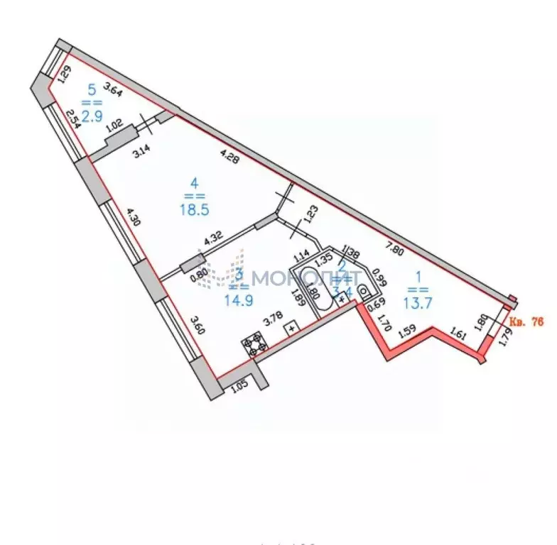 1-к кв. Нижегородская область, Нижний Новгород ул. Владимира ... - Фото 1