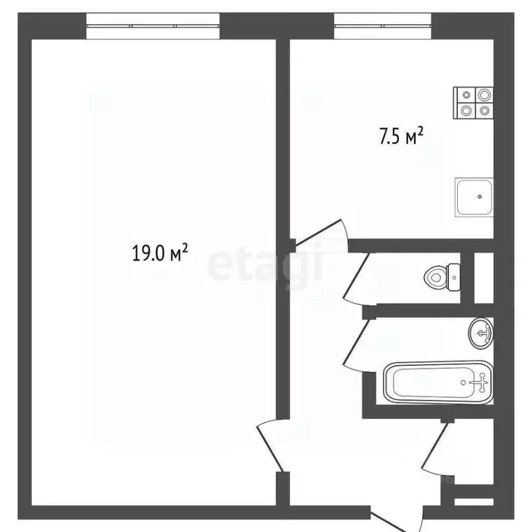 1-к кв. Москва Ореховый бул., 39К1 (33.0 м) - Фото 2