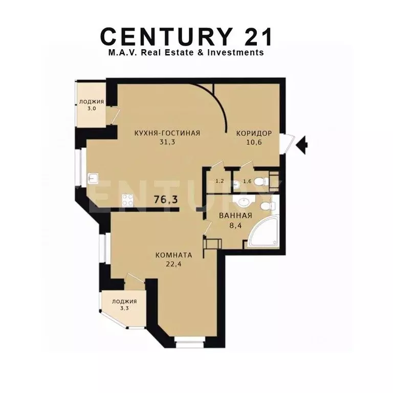 2-к кв. Санкт-Петербург Выборгское ш., 17к1 (82.0 м) - Фото 2