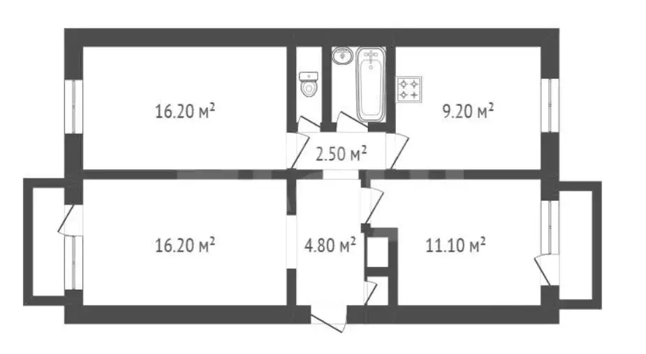 3-комнатная квартира: Борисоглебск, Советская улица, 121 (63 м) - Фото 1
