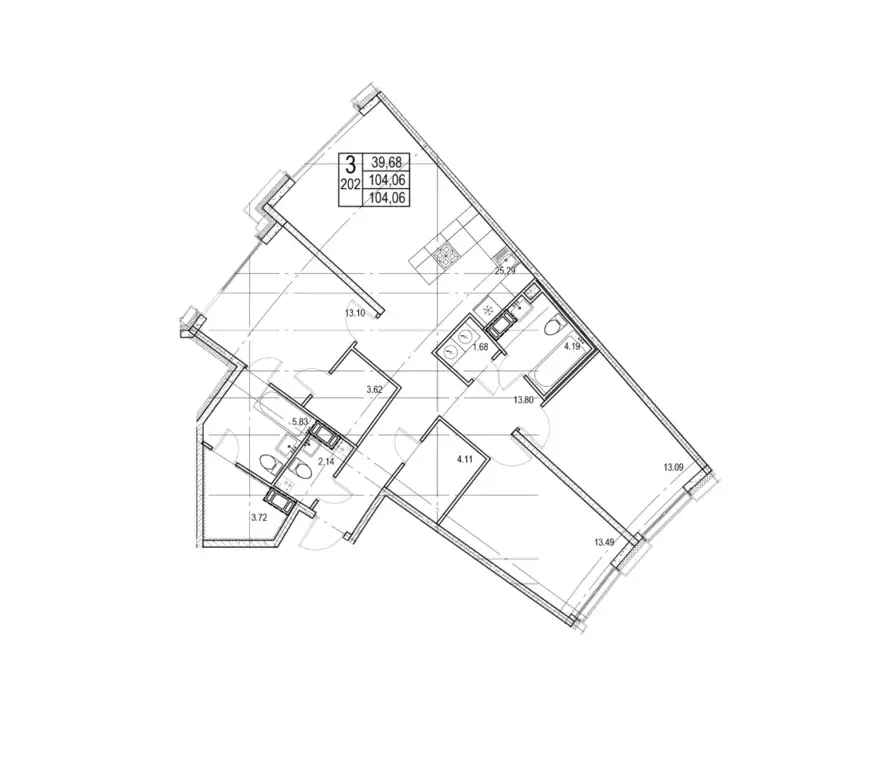 Продаётся 3-к квартира, 104.06 м - Фото 0