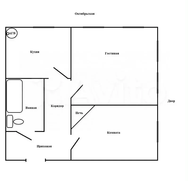 2-к. квартира, 70 м, 2/2 эт. - Фото 0