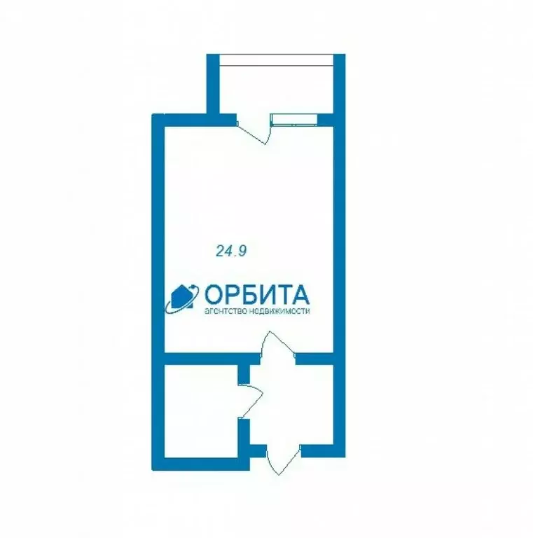 Квартира-студия: Тюмень, 2-я Луговая улица, 24к2 (29.4 м) - Фото 0