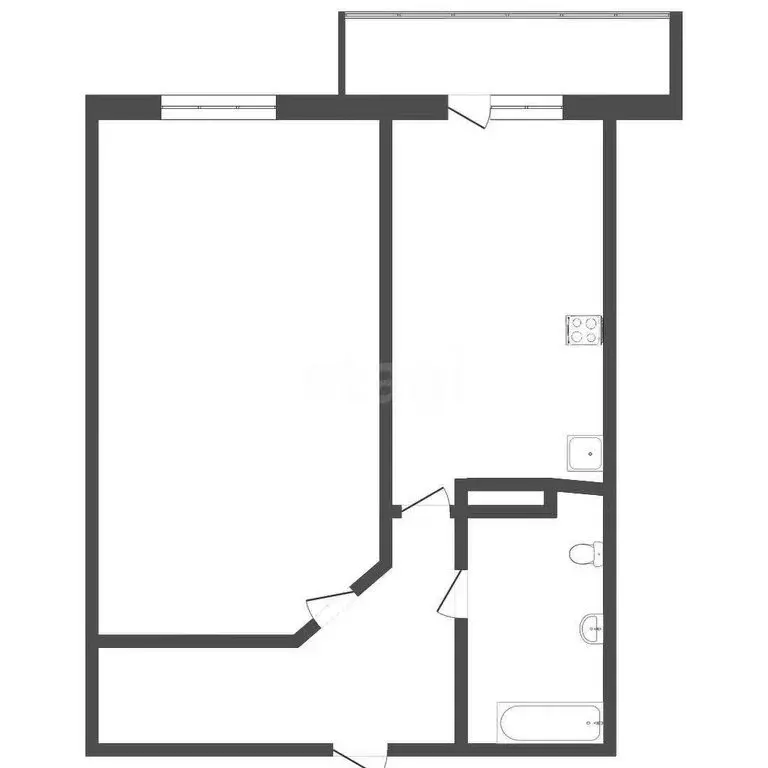 1-комнатная квартира: Абакан, улица Крылова, 48 (38.8 м) - Фото 0
