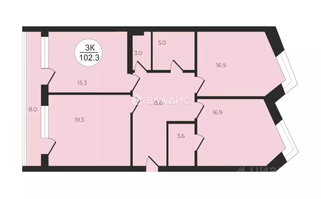 3-к кв. Москва Береговой проезд, 1А (102.3 м) - Фото 2