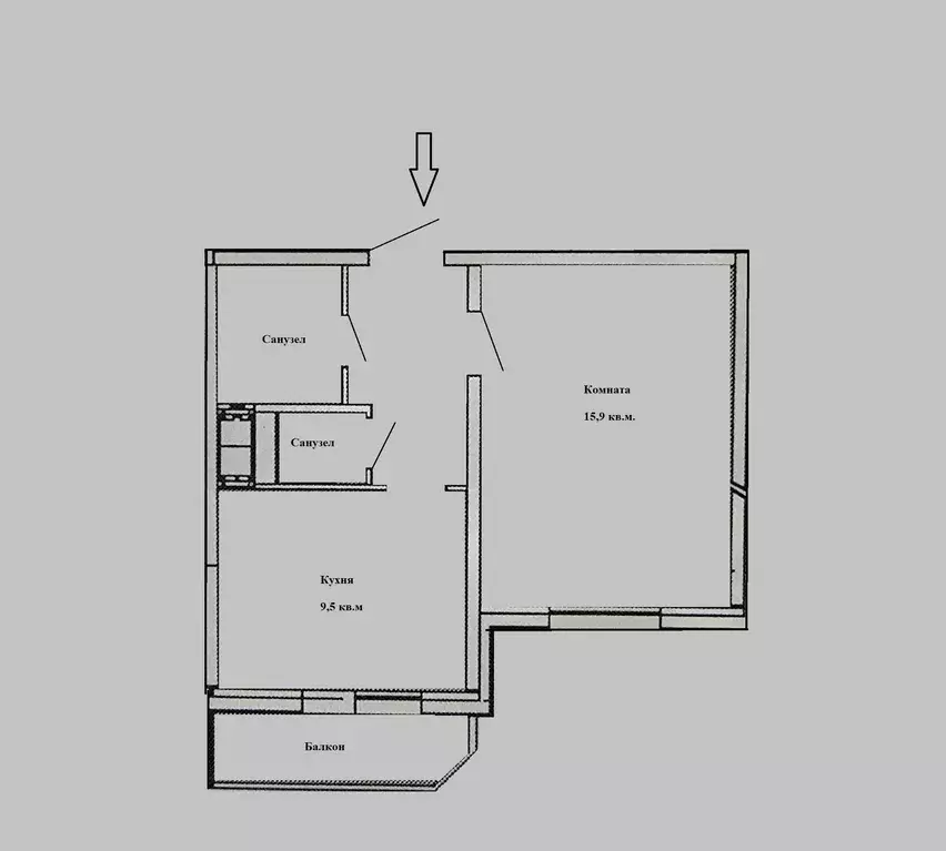 Продаётся 1-к квартира, 34.5 м - Фото 1