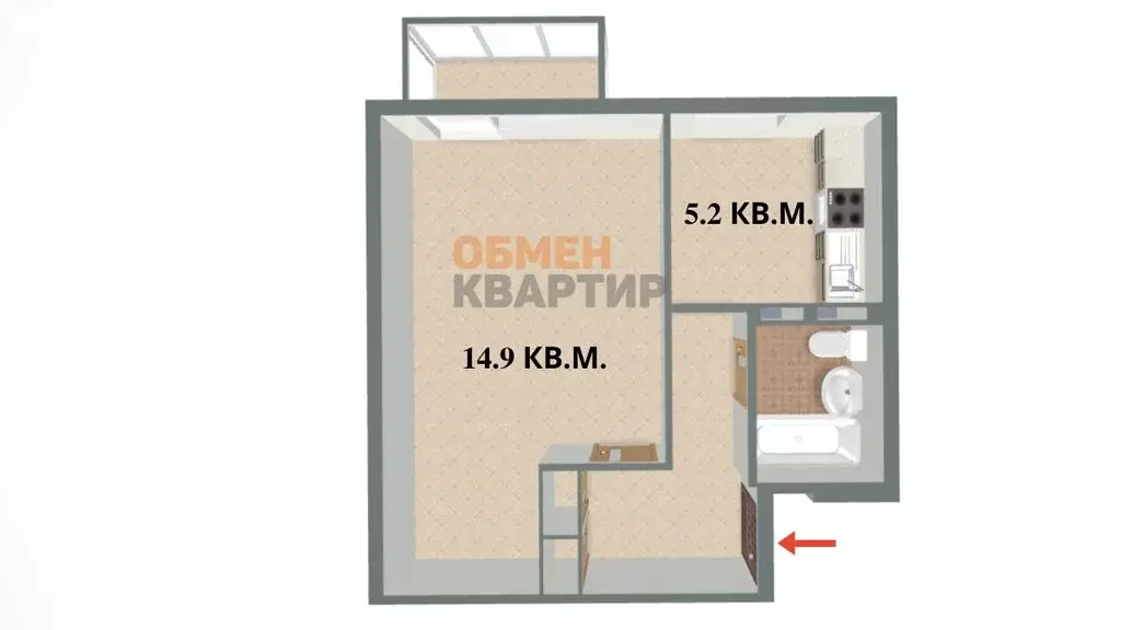 1-комнатная квартира: Екатеринбург, Уральская улица, 66к2 (27.3 м) - Фото 1