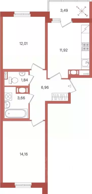 2-к кв. Ленинградская область, Сертолово Всеволожский район, Новое ... - Фото 1