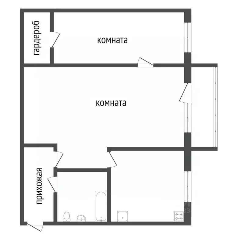 2-к кв. Красноярский край, Красноярск имени газеты Красноярский ... - Фото 2