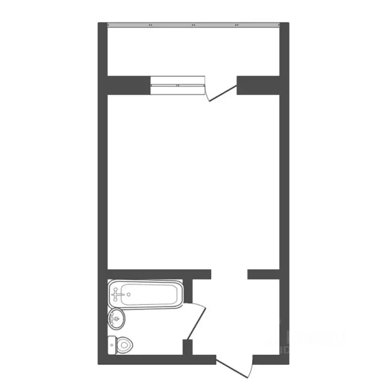 Студия Тюменская область, Тюмень ул. Бабарынка, 16а (17.0 м) - Фото 2