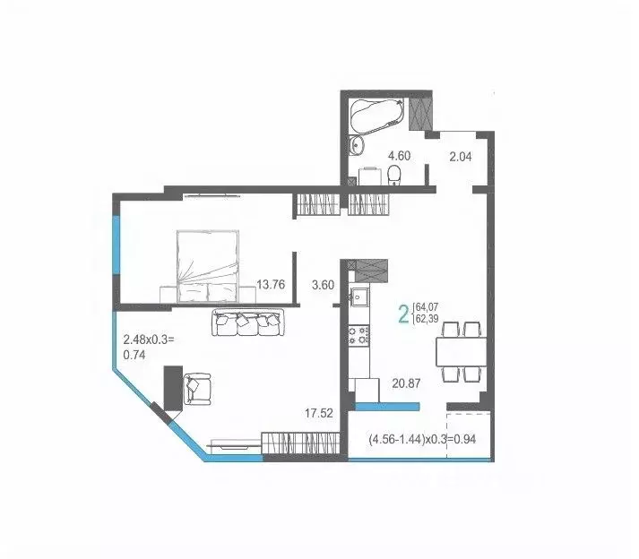 2-к кв. Крым, Ялта ул. Кирова, 155Ак1 (64.07 м) - Фото 1