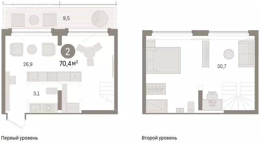 3-комнатная квартира: Тюмень, Причальная улица, 5 (67.5 м) - Фото 1