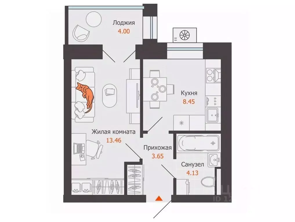 1-к кв. Удмуртия, Завьяловский район, с. Первомайский Знак жилой ... - Фото 1