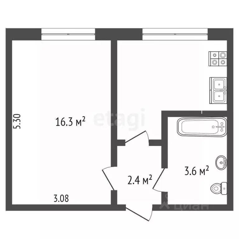 Комната Ямало-Ненецкий АО, Новый Уренгой ул. Геологоразведчиков, 2А ... - Фото 2