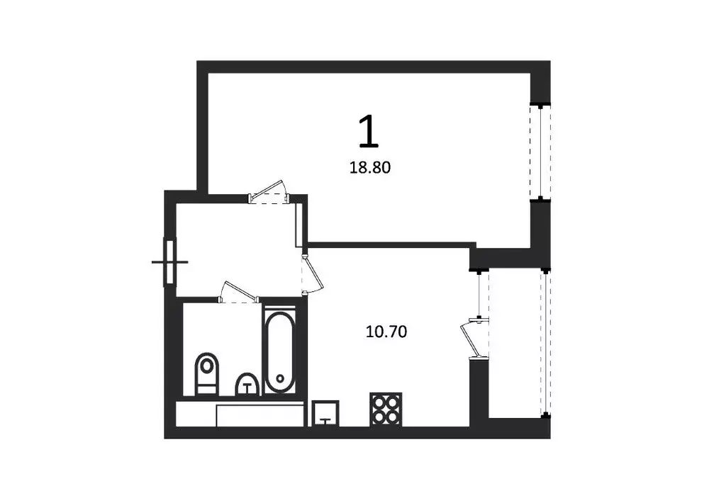1-комнатная квартира: Москва, Кусковская улица, 12/1 (37.8 м) - Фото 1