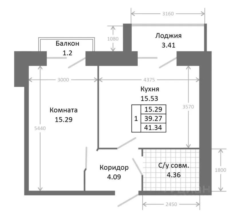 1-к кв. Ярославская область, Ярославль 2-й мкр,  (43.88 м) - Фото 0