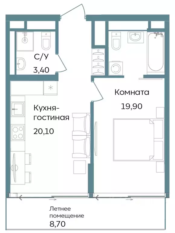 2-к кв. Крым, Саки ул. Морская (52.1 м) - Фото 0