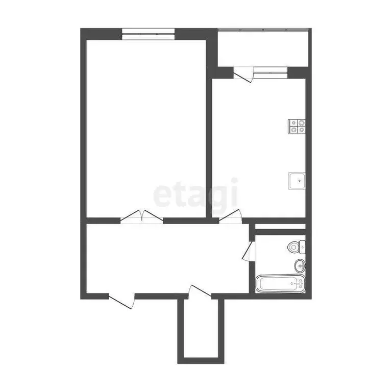 1-комнатная квартира: Тюмень, Заречный проезд, 41 (49.2 м) - Фото 0